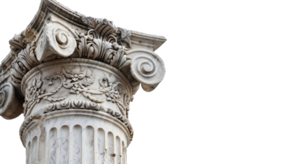 Greek columns on a transparent background