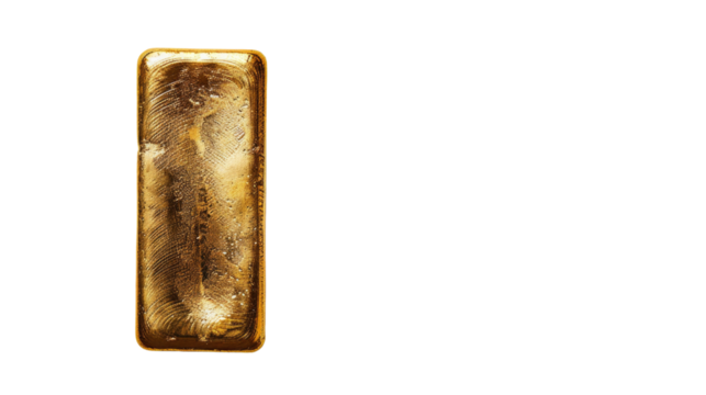 Gold bullion on a transparent background - Powered by Adobe