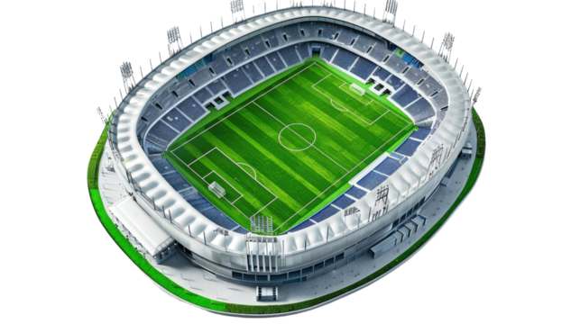 Stadium on a transparent background