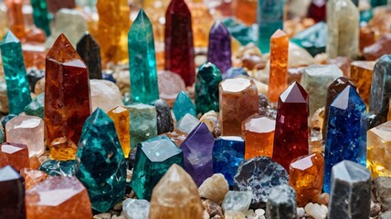 Sparkling Treasures,  A Dazzling Display of Crystals and Gemstones