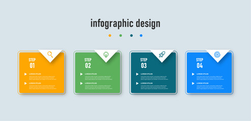 Elegant infographic design presentation business infographic template with 4 options