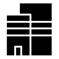 Apartment Building Office Glyph Icon