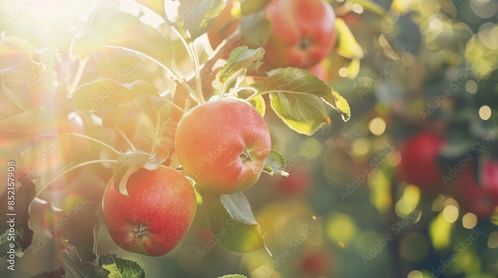 Canvas Prints Appletree with fruits in close up