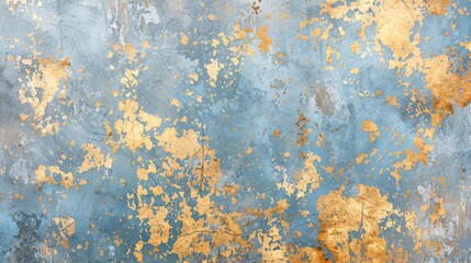 Blue and gold old metallic texture background