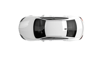 Top view of the car on a transparent background