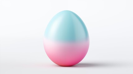 Pastel Gradient Egg with Elegant Two-Tone Pink and Blue Design