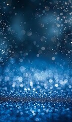 Abstract blur blue glitter background