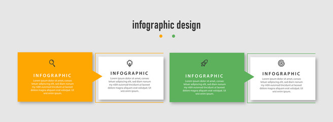 Modern infographic design presentation business infographic template with 4 options	