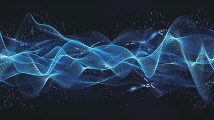 Design a vector artwork showcasing the movement and energy of sound waves in a wave. Generative AI