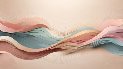 An abstract background with flowing lines and soft, muted colors, designed to create a sense of movement and depth while maintaining a large, uncluttered area for text