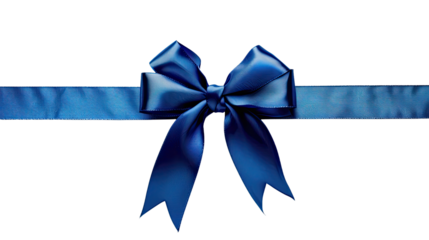 Blue bow on a transparent background