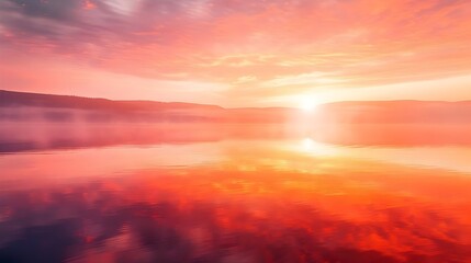 Serene sunset from a lake background