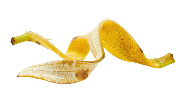 Banana peel on a transparent background