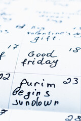 Good Friday on a calendar Photo