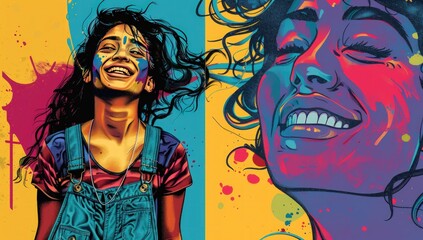 A girl with a big smile on her face