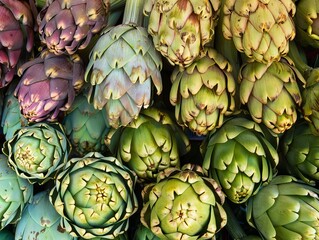 Obraz premium Market Display of Artichokes