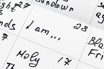 Concept for a positive month Photo