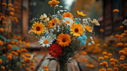 flowers on wooden background HD 8K wallpaper Stock Photographic Image  