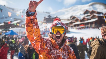 Apres Ski Revelers Celebrate In Style At Vibrant Ski Resort