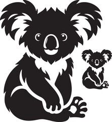 Koala design silhouette vector art work 