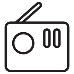 Radio Tape Wireless  Line Icon