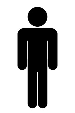 立っている人物のシンプルなアイコン