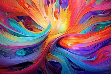 Vibrant Oil Painting: A Splash of Colors