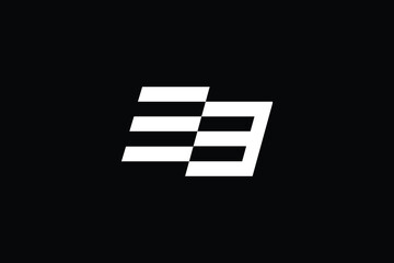 letter EE negative space logo, letter E rapid speed logo, letter E arrow icon logo