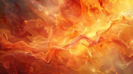 Abstract Flame Essence - Ethereal Fire Dance. An artistic rendering of flame as a fluid, graceful form, evoking the dance of fire in an ethereal and almost mystical way.