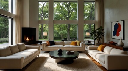 a minimalist modern living room that captures the modernity