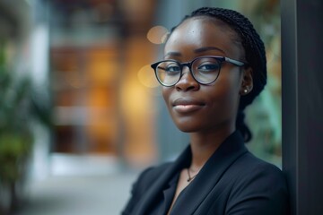 Obraz premium Portrait of a young female accountant in office