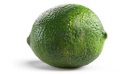 Green lime isolated on white background with clipping path