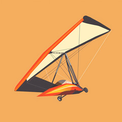 Tangerine Skies: Navigating Winds with a Hang Glider