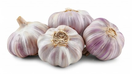Obraz premium fresh garlic cloves isolated on white background highresolution digital photo