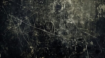 A grunge black and white scratched surface background