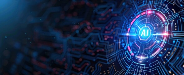 A computer chip with the letters AI on it