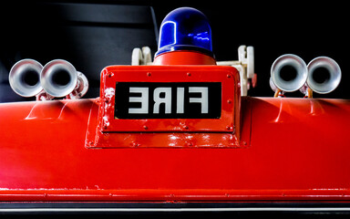 Front Antique Fire Engine With