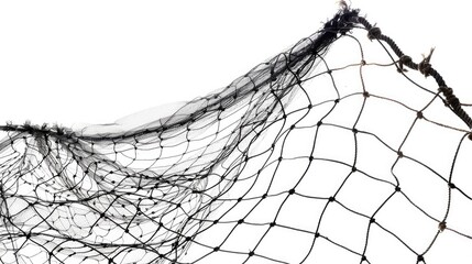 Fishing net silhouette isolated on a white background