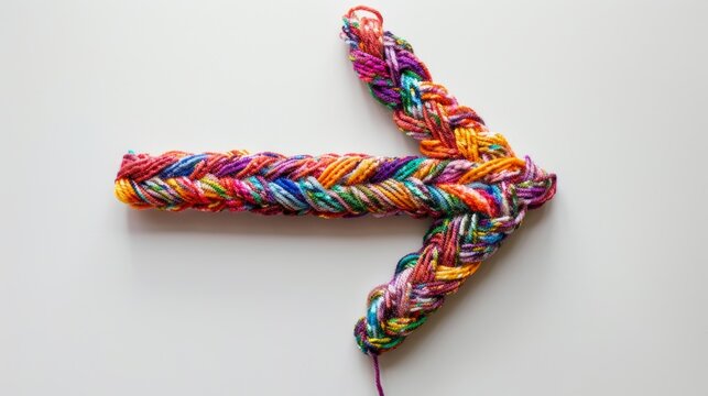 Colorful Yarn Arrow Generative AI