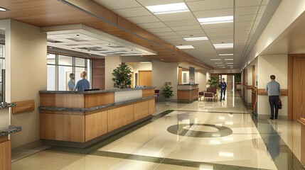 Hospital minimalist interior design backgrounds