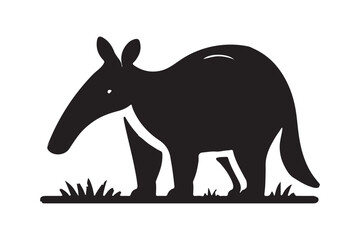 Obraz premium Minimalist Vector Silhouette of an Aardvark
