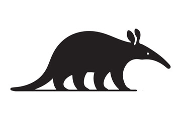 Obraz premium Minimalist Vector Silhouette of an Aardvark