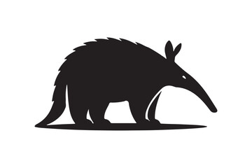 Obraz premium Minimalist Vector Silhouette of an Aardvark