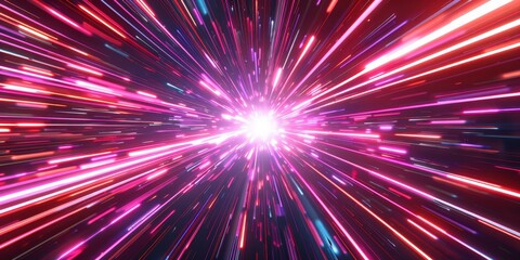 Abstract  Neon  Light  Lines   Background