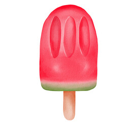 Watermelon, watercolor painting style illustration.