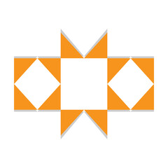 Abstract Geometric Shape Isolated on White Background. Vector Flat Illustration.