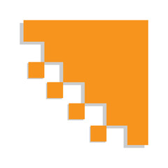 Abstract Geometric Shape Isolated on White Background. Vector Flat Illustration.