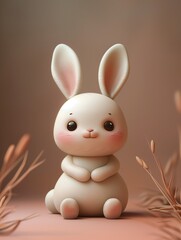 Obraz premium Cute Bunny Figurine