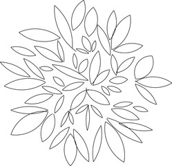 Sketch silhouette illustration vector drawing design detail rosette logo icon plant symbol 