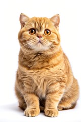 Obraz premium Mystic portrait of Scottish Fold cat, full body View isolated on white background